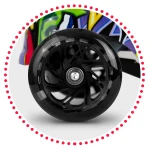 Hulajnoga trójkołowa Ricokids Piko - czarna w kolorowe wzory