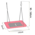 Huśtawka bocianie gniazdo prostokątna Neo-Sport Swingo 110 x 70 cm