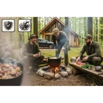 Kociołek żeliwny 11l garnek myśliwski pieczonki na ognisko grill BD-482 348210