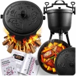 Kociołek żeliwny 8l garnek myśliwski pieczonki na ognisko grill BD-482 348200
