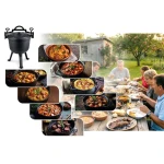 Kociołek żeliwny emaliowany garnek 8l na ognisko grill BD-481 348100