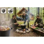 Kociołek żeliwny emaliowany garnek 11l na ognisko grill BD-481 348110