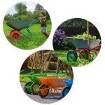 Koło do taczki bezdętkowe 4.00-8 pomarańczowo-białe