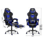 Fotel biurowy dla gracza Sofotel Cerber czarno-niebieski 