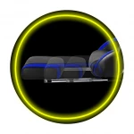 Fotel biurowy dla gracza Sofotel Cerber czarno-niebieski 