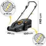 Kosiarka akumulatorowa lekka mocna 1000W 37cm Humberg HM-610