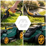 Kosiarka elektryczna lekka mocna z regulacją 1400W 34cm Humberg HM-612