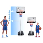 Kosz do koszykówki 150-260cm regulowany wolnostojący stabilny mobilny Neo-Sport NS-281