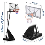 Kosz do koszykówki regulowany 160-305cm stabilny duży Neo-Sport NS-284