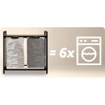 Kosz na pranie bieliznę dwukomorowy  na stelażu 80 l Massido