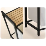 Kosz na pranie bieliznę dwukomorowy  na stelażu 80 l Massido