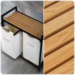 Kosz na pranie bieliznę dwukomorowy  na stelażu 80 l Massido