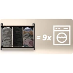 Kosz na pranie bieliznę trzykomorowy  na stelażu 120 l Massido