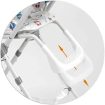 Krzesełko do karmienia Eldo biało-niebieski 