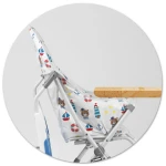 Krzesełko do karmienia Eldo biało-niebieski 