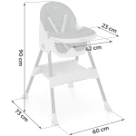 Krzesełko do karmienia Ricokids Mani szare
