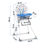 Krzesełko do karmienia ze stolikiem Ricokids FANDO morze 