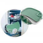 Krzesełko do karmienia ze stolikiem, leżaczek Belo zielone + pałąk 