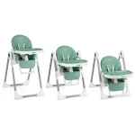 Krzesełko do karmienia ze stolikiem, leżaczek Belo zielone + pałąk 