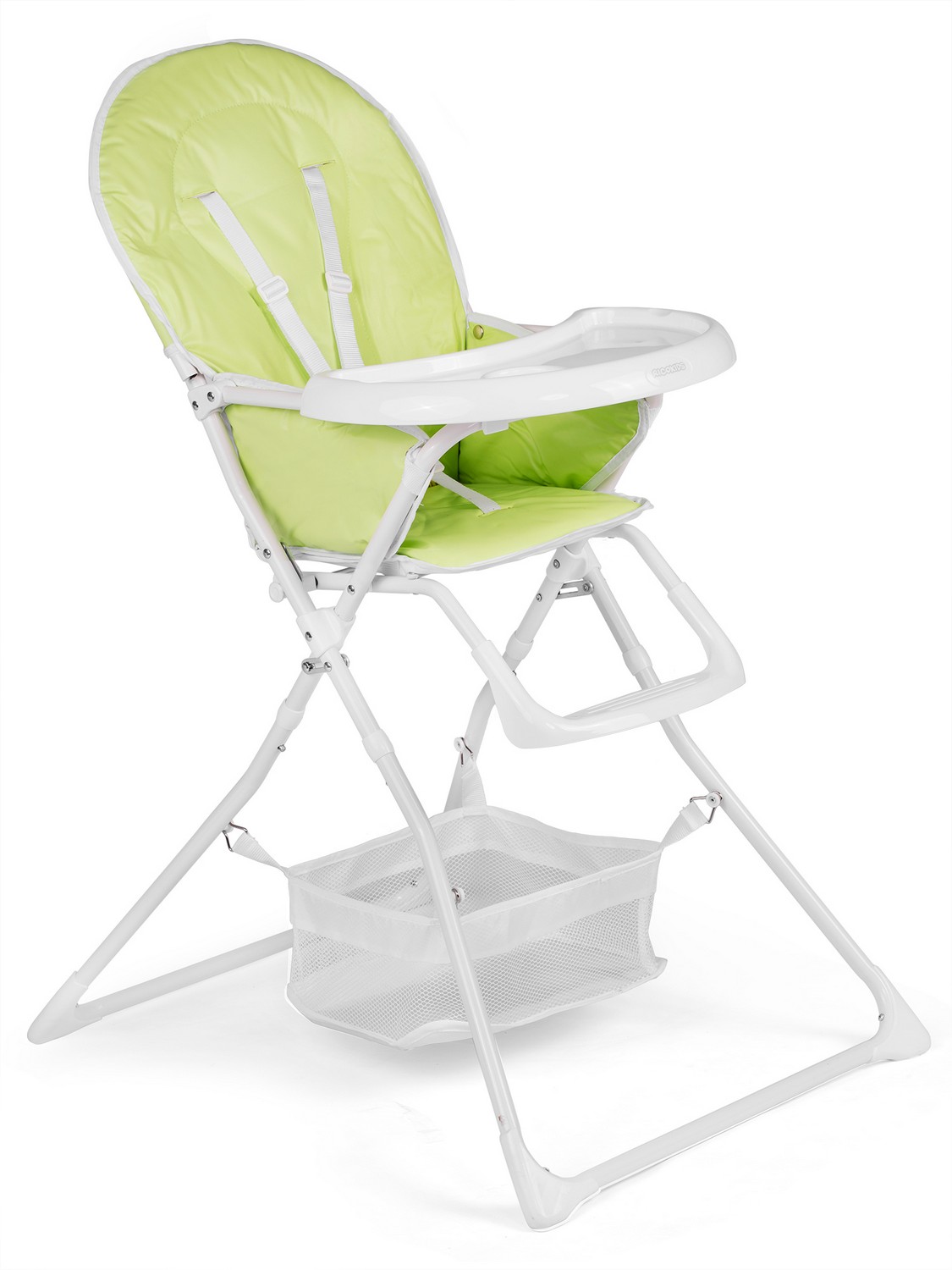 Krzesełko do karmienia ze stolikiem Ricokids FANDO zielone + gratis koszyczek