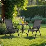 Krzesła ogrodowe składane Sofotel SO-983 zestaw 2 szt. czarne