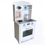 Kuchnia drewniana dla dzieci - retro z akcesoriami