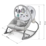 Leżaczek bujaczek z wibracją Nukido - szary