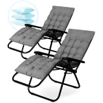 Leżak ogrodowy składany z poduszką Sofotel ChillWell zestaw 2 szt