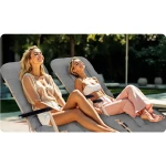 Leżak ogrodowy składany z poduszką Sofotel ChillWell jasno szary