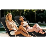 Leżak ogrodowy składany z poduszką Sofotel ChillWell zestaw 2 szt czarny