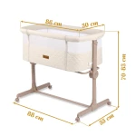 Łóżeczko dziecięce składane turystyczne dostawka + materac Nukido NK-243