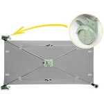 Łóżeczko turystyczne + materac + torba 125 x 65 x 78 cm RK-240 szaro-miętowe