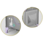 Łóżeczko turystyczne + materac + torba 125 x 65 x 78 cm RK-240 szaro-lawendowe