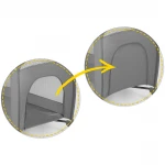 Łóżeczko turystyczne + materac + torba 125x65x78cm RK-242 szare