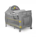 Łóżeczko turystyczne + materac + torba 125x65x78cm RK-242 szare