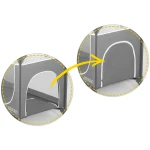 Łóżeczko turystyczne + materac + torba 125x65x78cm RK-241 szare