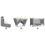 Łóżeczko turystyczne + materac + torba 125x65x78cm RK-241 szare