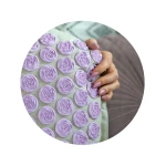 Mata do akupresury z kolcami Neo-Sport NS902- szaro-lawendowa