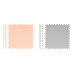 Duża mata piankowa puzzle Ricokids 180x180cm 9 szt szaro-brzoskwiniowa