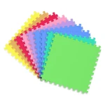 Mata piankowa puzzle 180x180cm 9 szt wielokolorowa 