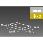 Materac dmuchany 203x152x30 cm z wbudowaną pompką elektryczną Bestway 671BS