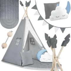Namiot tipi dla dzieci NK-406 Nukido - szary