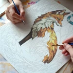 Obraz do malowania po numerach 40x50 cm Massido Lisek