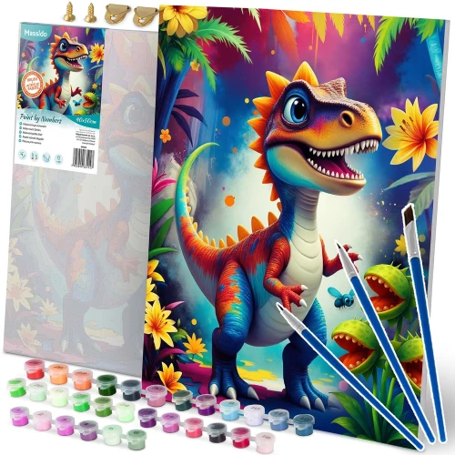 Obraz do malowania po numerach 40x50 cm Massido Dino
