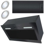 Okap kuchenny podszafkowy 52cm czarny BT-236 