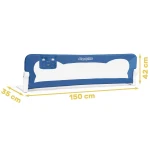 Barierka ochronna do łóżka 150x42x35cm Ricokids niebieska 