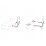 Barierka ochronna do łóżka 180 x 42 x 35 cm Nukido szara