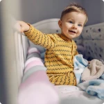 Otulacz do łóżeczka Ricokids 3m - różowo-szary 