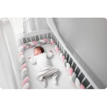 Otulacz do łóżeczka Ricokids 3m - różowo-szary 