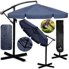 Parasol ogrodowy składany 6 segmentowy 350 cm z pokrowcem Plonos PL-880